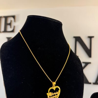 1 Grm Gold Name pendant with 22k Gold Plated Chain