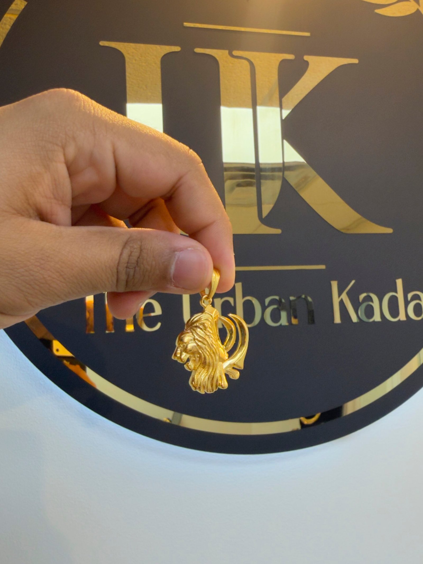1 Gram Gold Khanda and Lion Locket